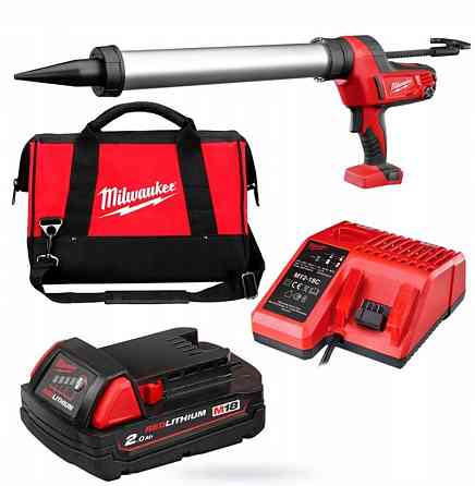 Пистолет для герметиков аккумуляторный MILWAUKEE, C18 PCG/600A-201В, 600мл (заряд.устройство М12-18 С, 1 аккумулятор М18 В2 2Аг, алю Одесса