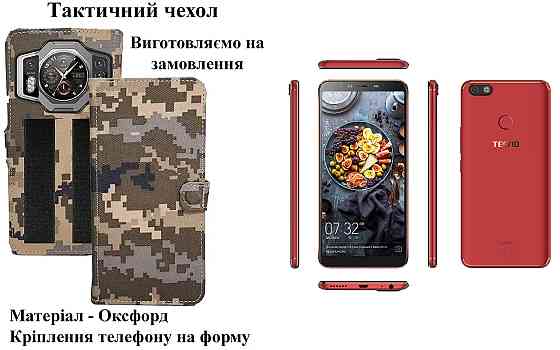 Тактический чехол для realme 15 5G, realme 15 Pro 5G, крепится к снаряжению на липучке Киев