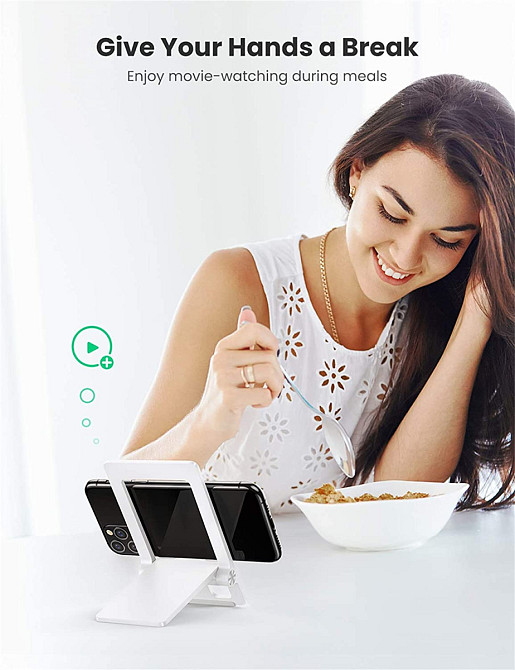 Настільна підставка для телефону UGreen складна телефонна док-станція (Біла) Николаев - изображение 8