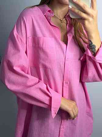 Жіноча літня сорочка oversize Рожевий, L/2XL Харків