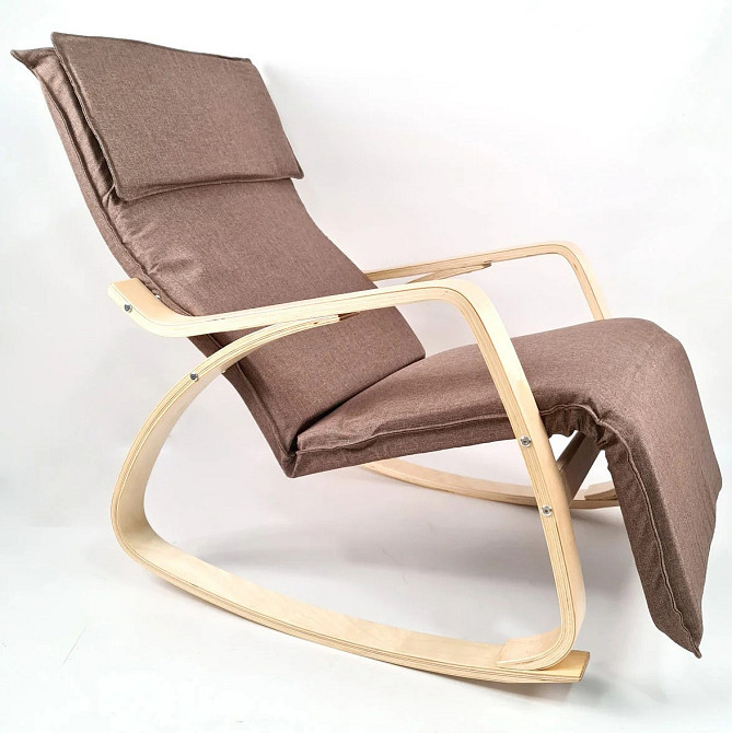 Крісло гойдалка з підставкою для ніг Avko ARC002 Natural Latte Київ - фото 2