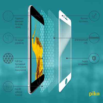 Стекло защитное Piko Full Glue Apple iPhone SE 2020 white (1283126502927) Винница
