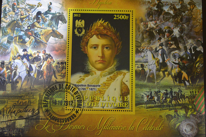 Кот Д'івуар. Марки. Історія. Особистості. Блок. 2012 рік (В-5) Полтава - фото 1