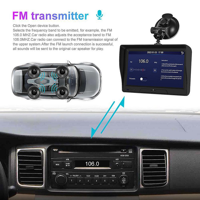 Автомобільний GPS-навігатор D-719 7" 512Mb 16GB мультитач Вінниця - фото 5