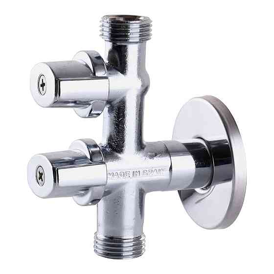 Кран кульовий кутовий подвійний ARCO 1/2″х1/2″х1/2″ COMB15MAC Луцк