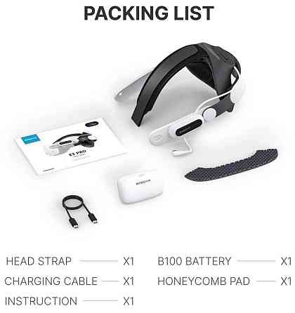 BOBOVR E3 Pro Head Strap‼️ для Meta Quest 3/3S Акумулятор 10000 mAh. Київ