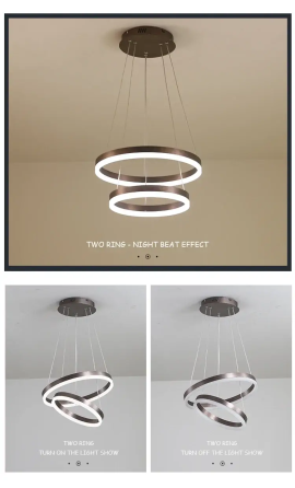 Світлодіодна люстра Олімпія PJ812 Coffee 60+80см Київ