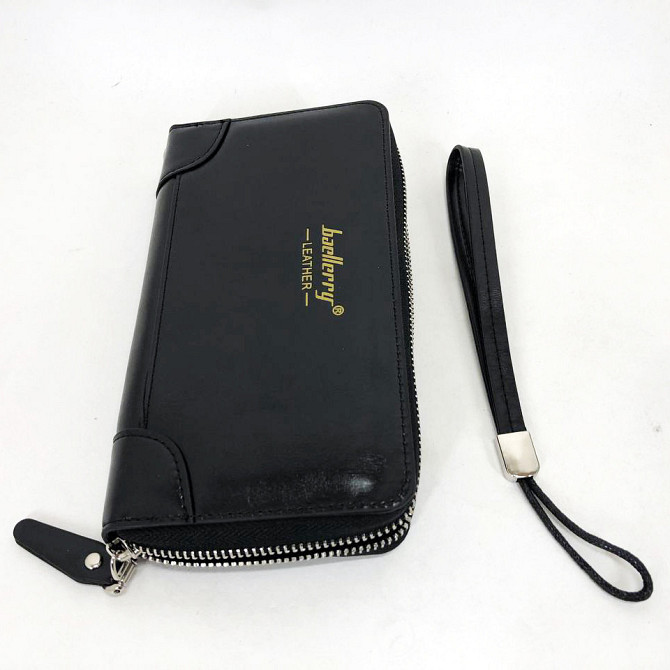 Кошелек для кредиток Baellerry leather black, Кошелек с отделом для фото мужской карточек FI-71 Киев - изображение 3