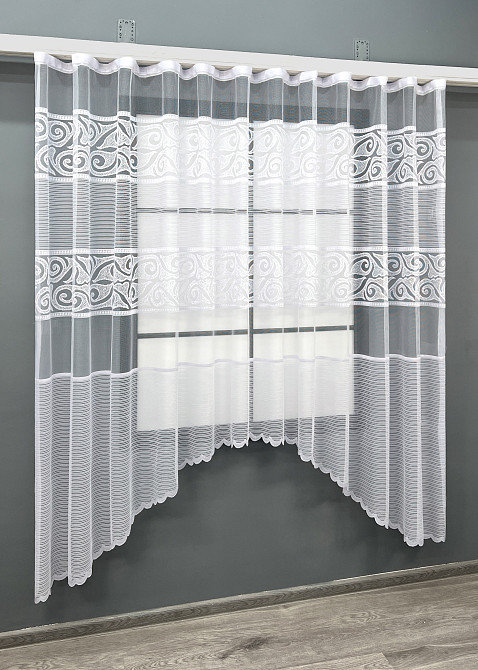 Кухонная арка VR-Textil № 000к жаккард белый 300х185 см (51-259) Киев - изображение 2