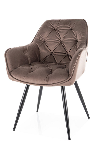 Стілець CHERRY VELVET чорний каркас/капучино BL.38 Киев - изображение 3