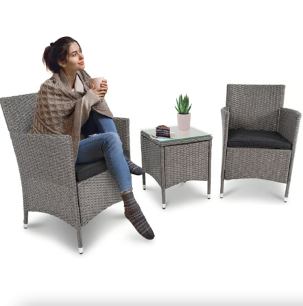 Комплект садових меблів меблі Di Volio Siena сірий/графітовий Киев