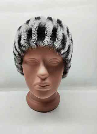 Хутряна пов'язка на голову жіноча із кролика Rex Шиншиловий Харків
