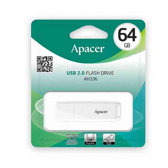 Флеш-накопичувач Apacer USB 2.0 AH336 64Gb White Київ