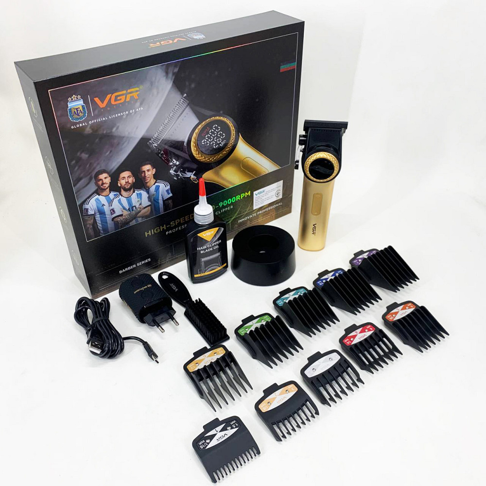 Машинка для стрижки волосся електрична VGR V-001, Електрична машинка тример для волосся і бороди EM-82 Львів - фото 14