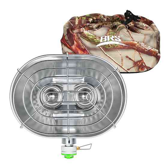 Набор обогреватель газовый BRS-H22 и газовый баллон резьбовой бутановый Quest 450г Винница