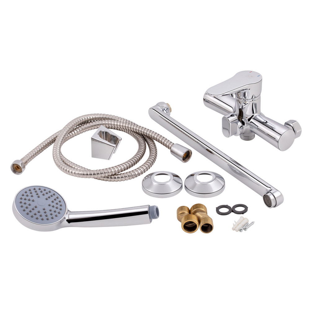 Змішувач для ванни Lidz Nicole 005 з поворотним виливом (з душовим гарнітуром) (k35) LDNIC005CRM22140 Chrome Київ - фото 6