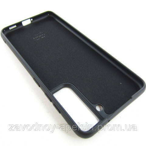 Samsung S21 FE G990 Чехол микрофибра Silicone Cover (черный) Одесса - изображение 2