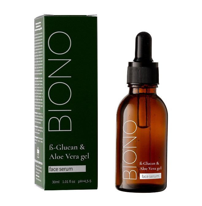 Інтенсивно зволожувальна сироватка з бета глюканом і гелем алое вера Biono 30 мл Київ - фото 1
