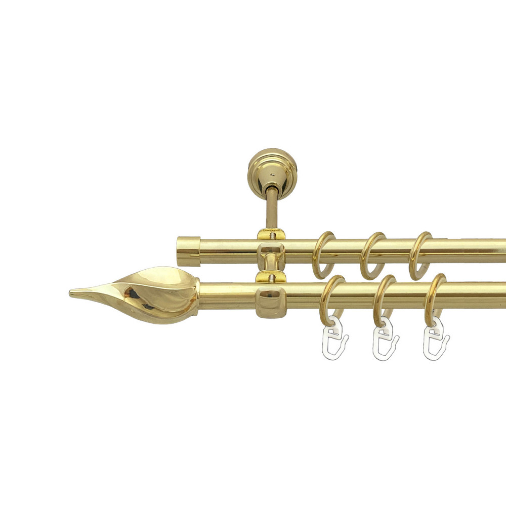 Карниз Orvit Твісто металевий дворядний відкритий Золото 16\16 мм 200 см (00-00014288) Львов - изображение 1