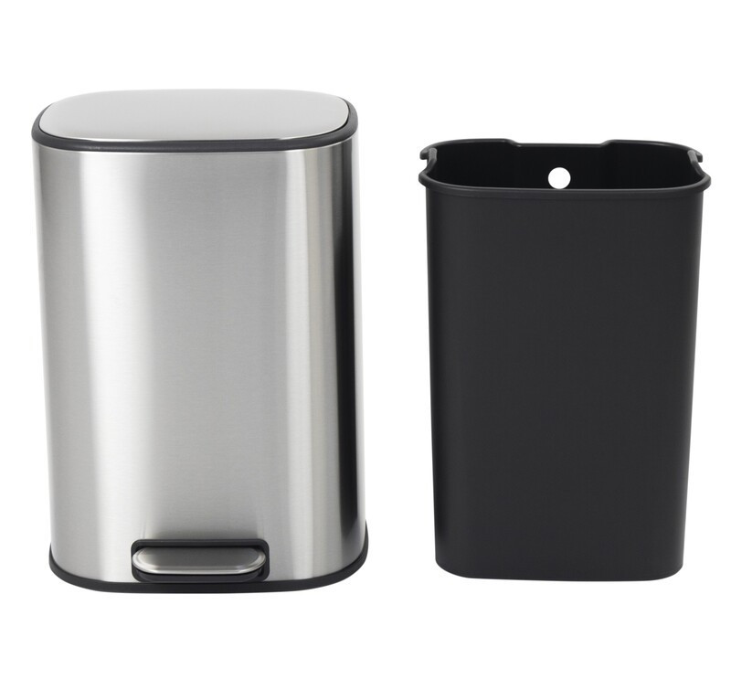 Овальное мусорное ведро с плавным закрытием Mixxus Premium Diverse-TC0105, 5 л, нержавеющая сталь Харьков - изображение 7