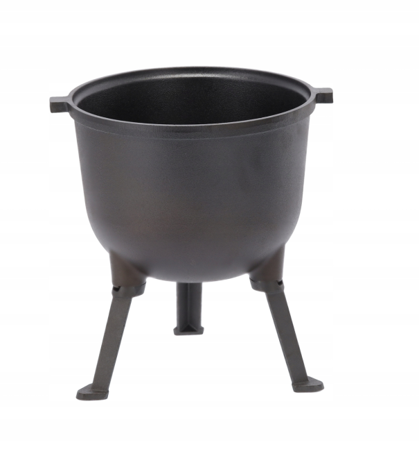 Туристичний чавунний казан 11 л Garden Line на 3 ніжках з кришкою та ручкою для перенесення (Польща) Київ - фото 17