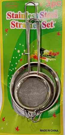 Сито металеве набір 3шт МАЛИЙ /діаметри 7см 8см 10см / Дніпро