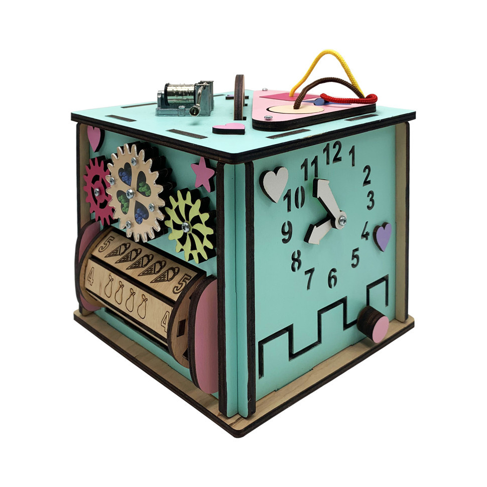 Развивающая игрушка Бизикуб Temple Group TG286478 15х15х15 см Бирюзовый Винница - изображение 1