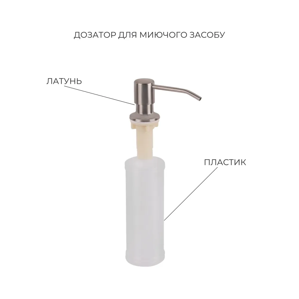 Комплект Lidz Handmade H7849L Мойка для кухни интегрированная крыло слева Brushed в комплекте с дозатором + Lidz K01G Корзина для Киев - изображение 5