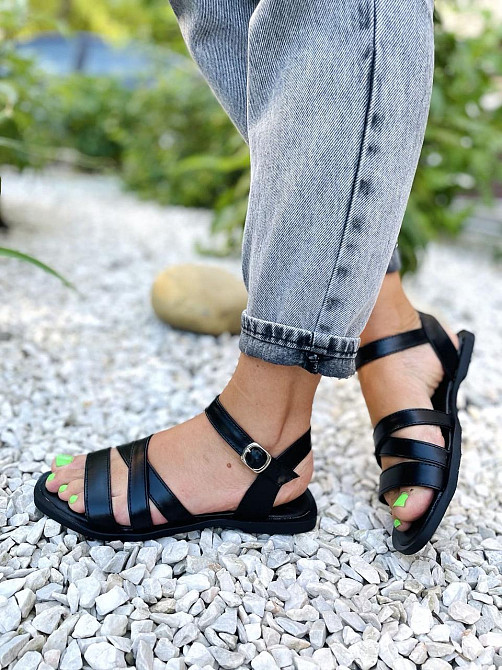 Rosta Босоніжки жіночі ROSTA 1044 чорні (літо, шкіра натуральна) (5142) Коломия - фото 9