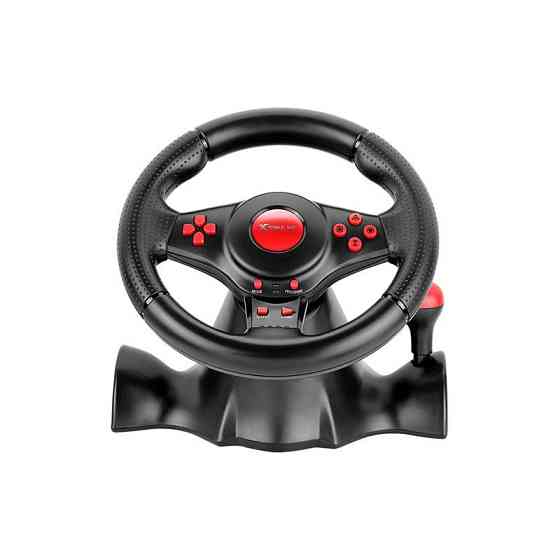 Кермо ігрове XTRIKE ME GP-903 Racing Wheel, чорний Винница
