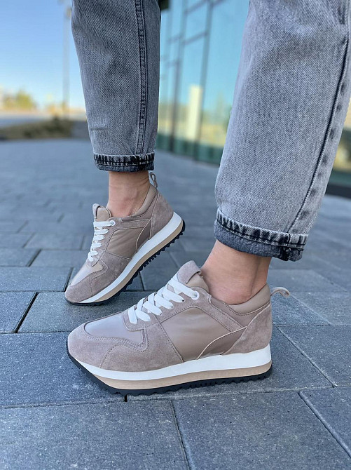 Кроссовки ARLEN капучино кожа+замша весна-осень размер 37 (5004) Коломия - фото 1