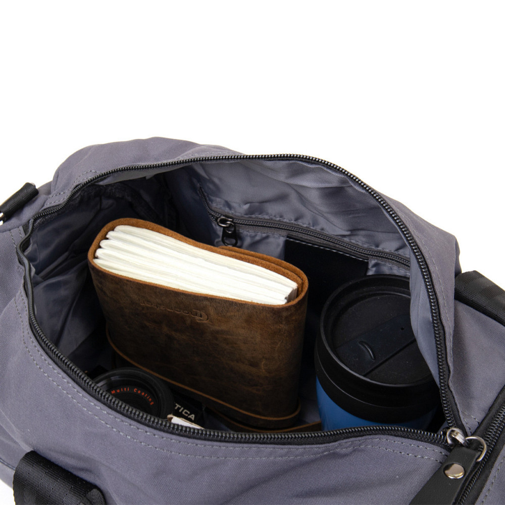 Спортивная сумка текстильная Vintage 20641 Серая Киев - изображение 6