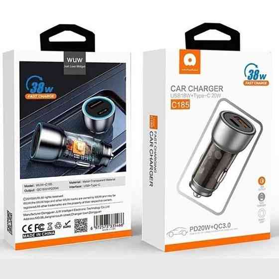 Автомобильное зарядное устройство WUW-C185 PD20W+QC3.0 black 6972573335466 Одесса