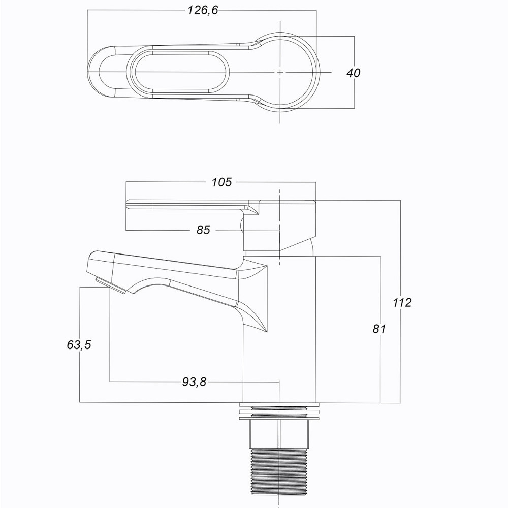 Змішувач для умивальника Globus Lux Dolly GLD-0401 латунь, на гайці (000015428) Київ - фото 6
