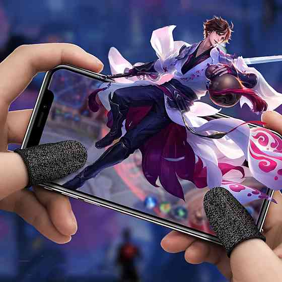 Напальчник ігровий HOCO GM4 Phantom Superconducting fiber mobile game finger cots(silver Fiber) Киев