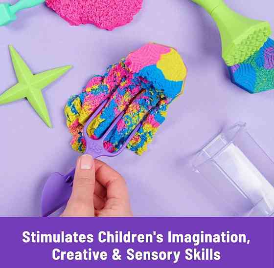 Кинетический песок Радужный Kinetic Sand Squish Create Spin Master. Харьков