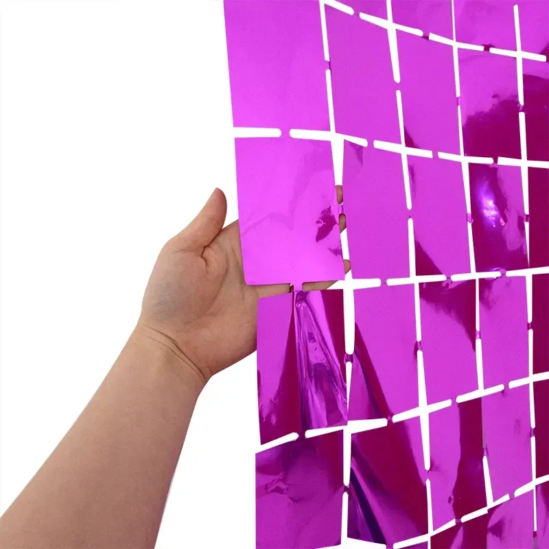 Дождик для фотозоны кубиками на стену 2 м на 1 м малиновый Киев - изображение 3