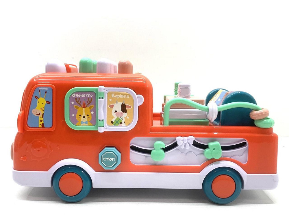 Музичний автобус TK Group українське озвучування казки пісні вірші сортер Червоний (10891) Чернигов - изображение 2