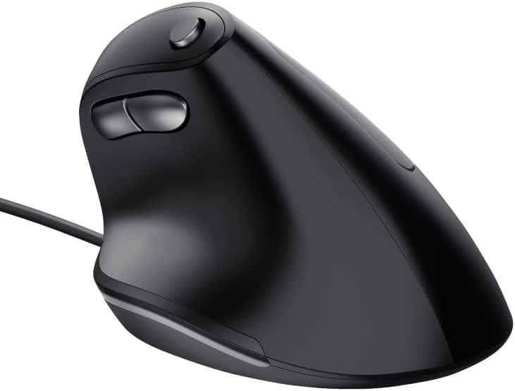 Вертикальна миша Trust Bayo дротова ергономічна 6 кнопок, 800–4200 DPI, USB 1,5 м, для ноутбука і комп'ютера, чорна Київ - фото 6