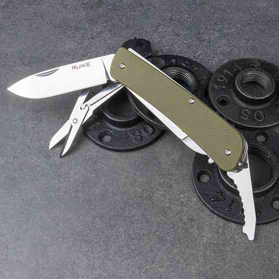 Багатофункціональний ніж Ruike Criterion L51, (8.5 см) 12C27 / G10 зелений, 23 інстр. Київ