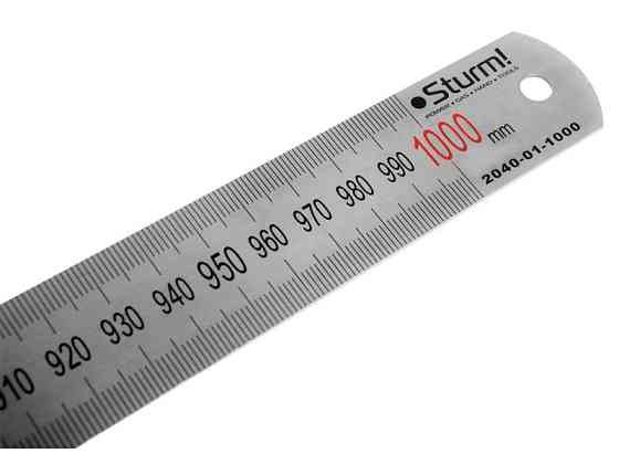 Линейка металлическая Sturm, 1000 mm 2040-01-1000 (читать описание) Ровно