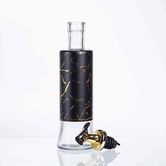 Бутылка для масла с дозатором 300 мл, черный мрамор HP-1344 Киев