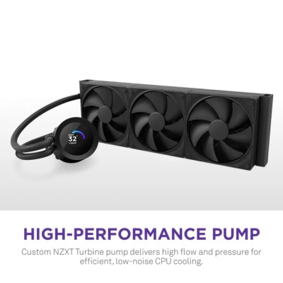 Система жидкостного охлаждения NZXT Kraken Plus V2 360mm AIO liquid cooler w/Displ (RL-KN360-B2) Винница - изображение 2