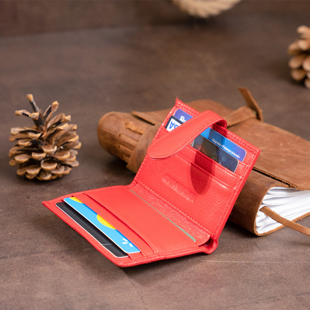 Кошелек-визитница Красный (ST Leather) Киев - изображение 14