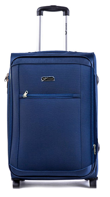 Валіза тканинна WINGS 1701 мала 55 см 2 колеса синя Київ - фото 2