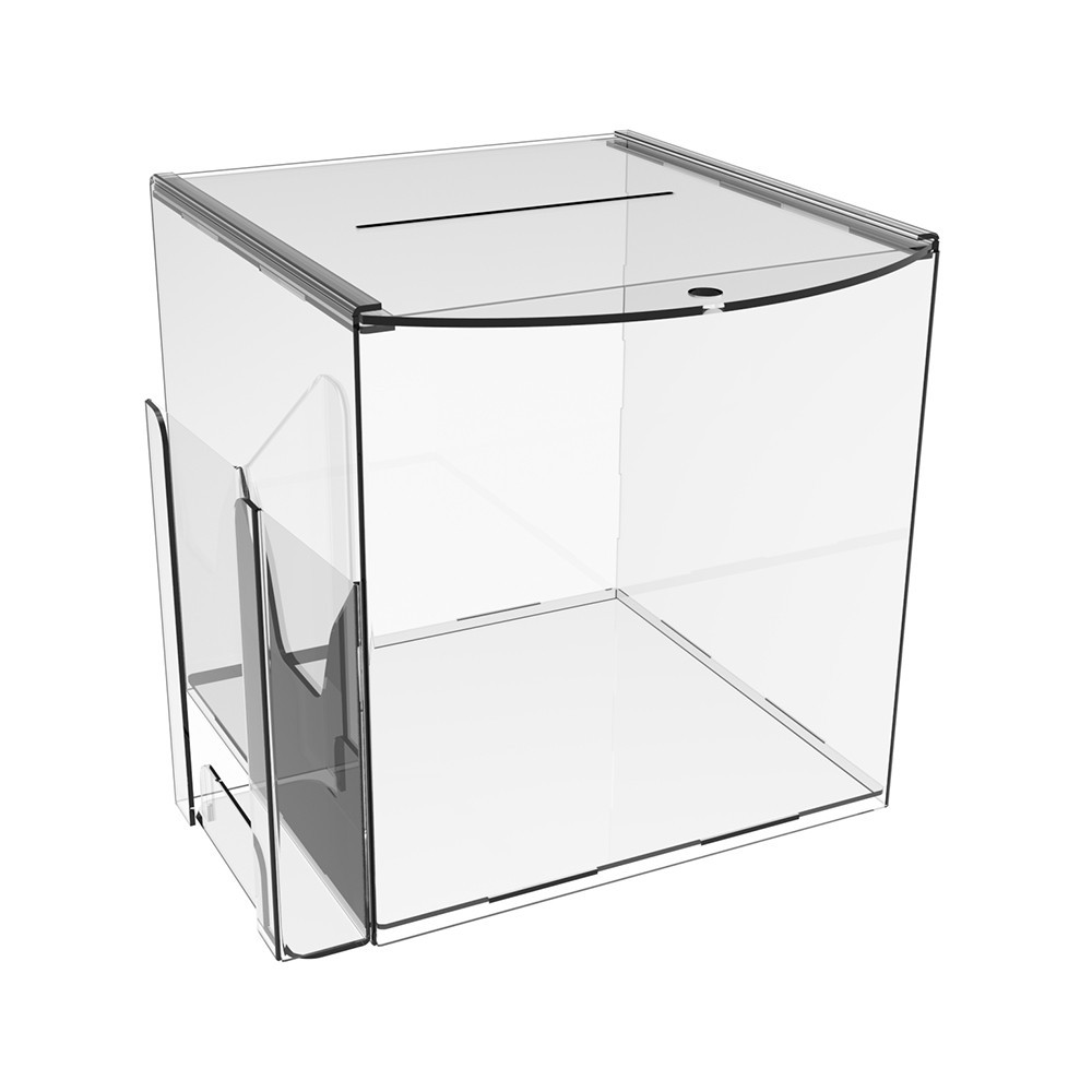 Ящик для пожертвований EKOSTAR с карманом А6 200х200х230мм Киев - изображение 3