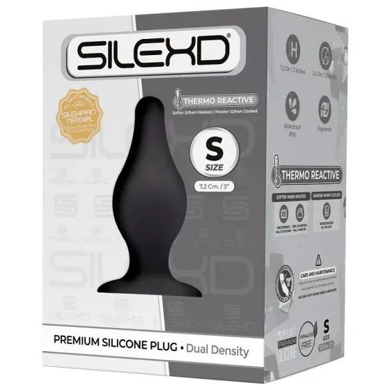 Анальна пробка SilexD (Model 2 size S) двошаровий, силікон+Silexpan, діаметр 3,4 см Львів