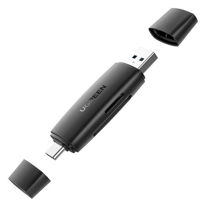 Кардрідер 2- в-1 TF/SD Ugreen CM304 80191 USB & USB-C (Чорний) Миколаїв - фото 1