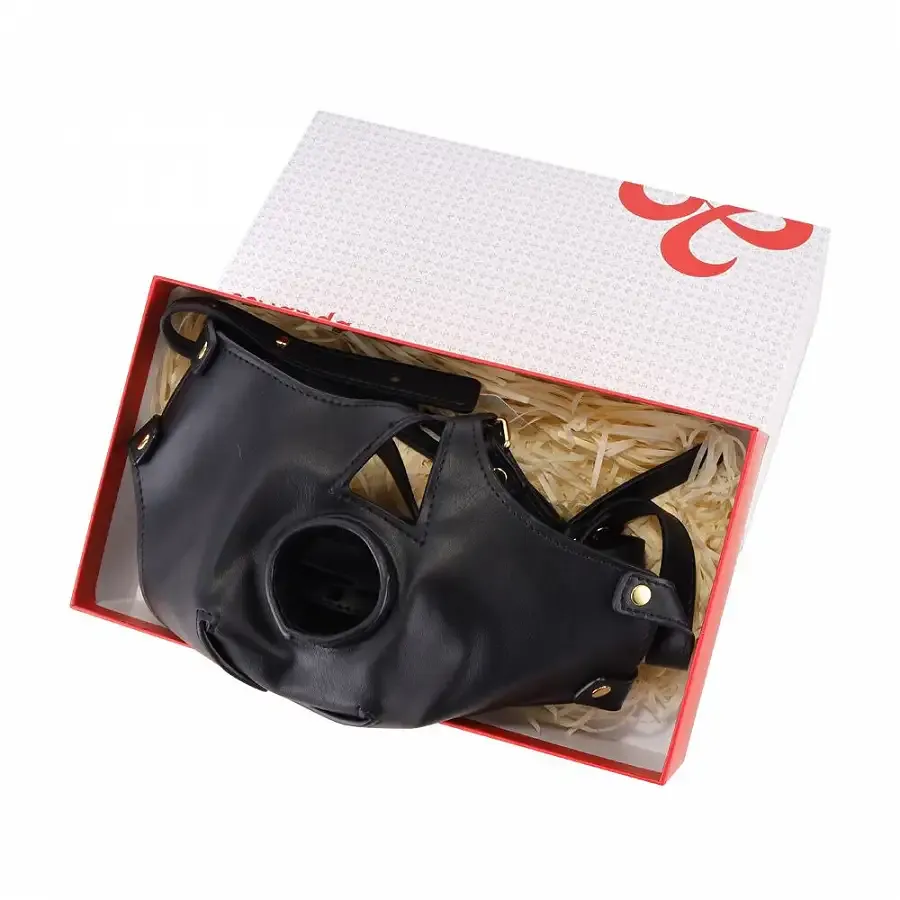 Маска-збруя для орального сексу з повідцем LOCKINK SEVANDA Blowjob Head Muzzle with Leash Львів - фото 8