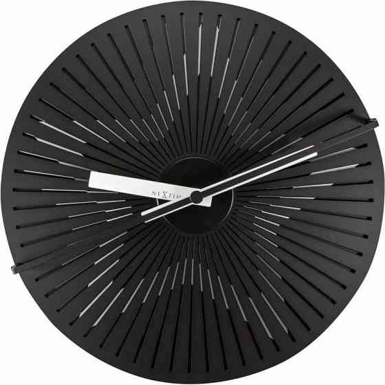 Годинник настінний NeXtime Motion Star (діаметр 30 см) динамічний малюнок Чорний Вінниця